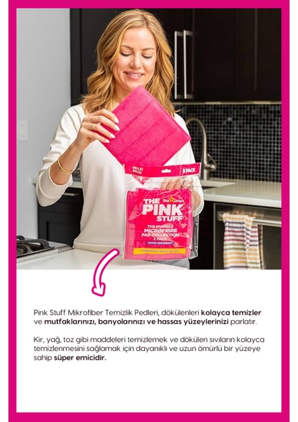 Mucizevi Mikrofiber Ped Koleksiyonu -Süper Emici-Kiri, Yağı ve Tozu Temizler 3ADET modelleri