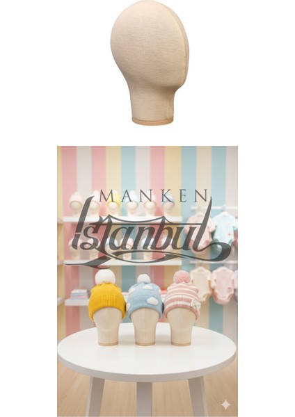 Bebek Kafa Mankeni Bebek Şapka Mankeni Bebek Bere Mankeni 06 Ay 12 Ay Için Ugundur