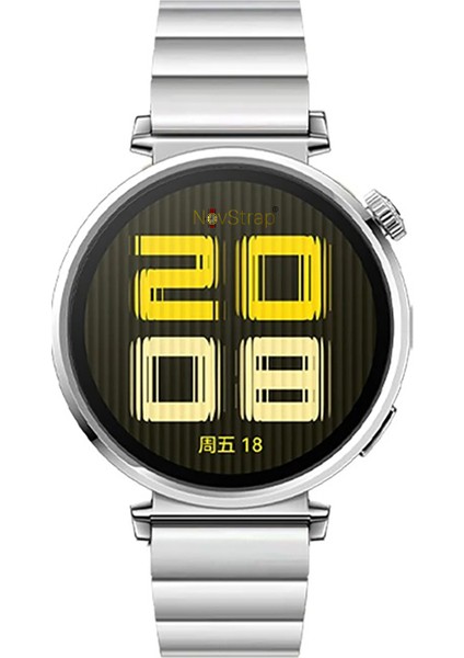 Huawei Watch GT6 41mm GT4 41mm GT5 41mm GT5 Pro 42mm ile Uyumlu Kordon (18mm) Çelik Metal Klipsli