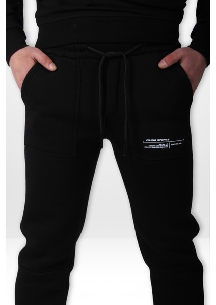 KA121 Kompak 3 İp Ön Arka Cep Yapıştırma Paça Reşme Eşofman Altı