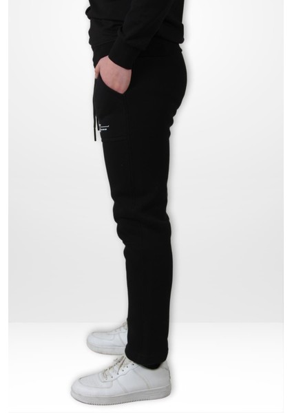 KA121 Kompak 3 İp Ön Arka Cep Yapıştırma Paça Reşme Eşofman Altı