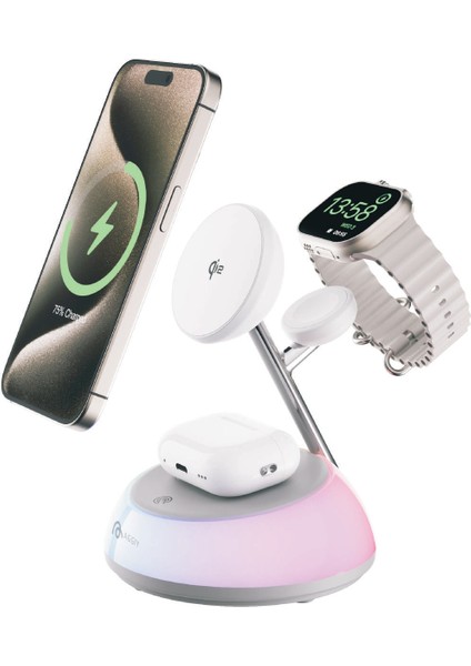 Charge Glow 15W Gece Lambası Hızlı Wireless Kablosuz Şarj Standı Apple/watch/airpods/kulaklık/telefon fiyatları