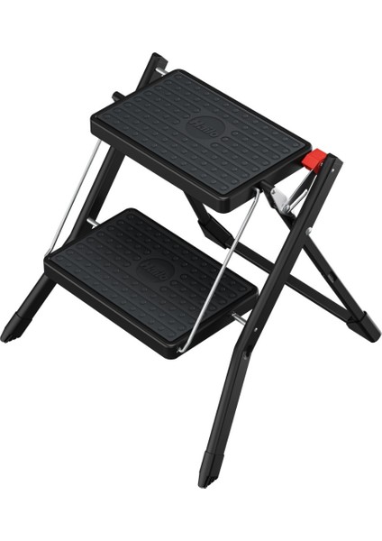 MK61 Standartline Çelik 2 Basamaklı Katlanabilir Merdiven Siyah Renk