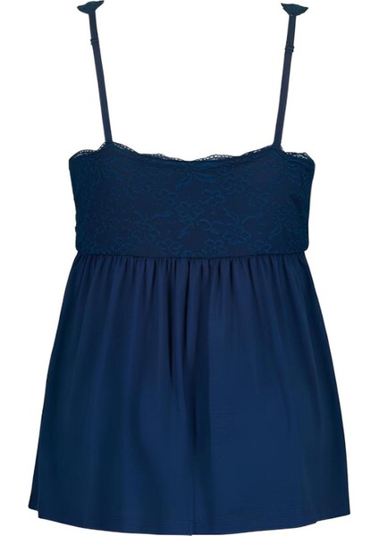 Kadın V Yaka Dantel Detay Askılı Şık Büyük Beden Curve Viskon Gecelik Bluz modelleri