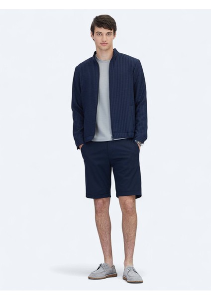 Lacivert Regular Fit Casual Dokuma Mont fiyatları