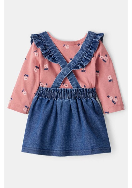 Kız Bebek Mavi Salopet Set fiyatları