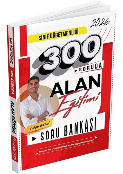 Dizgi Kitap 2026 Öabt Sınıf Öğretmenliği 300 Soruda Alan Eğitimi Soru Bankası - Tolga Belli Dizgi Kitap Yayınları