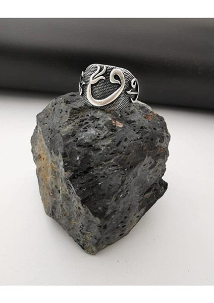 Gümüş Elif-Vav Simgeli Erkek Yüzük ERKEKYÜZÜK88