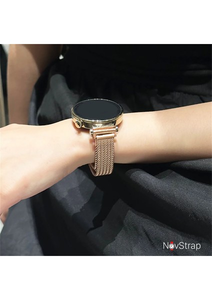 Huawei Watch GT6 41mm GT4 41mm GT5 41mm ile Uyumlu Kordon 18mm Magnet Tokalı Luxury Slim Metal Hasır