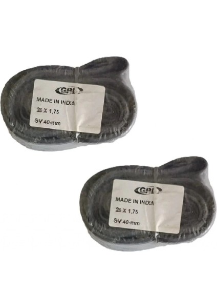 26X1.75/2.125 Fv 40 mm Ince Sibop Bisiklet Iç Lastiği x 2 Adet