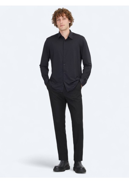 Siyah Regular Fit Casual Gömlek fiyatları