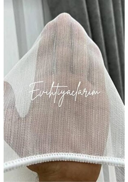 Petek Üstü Titi Bambu Ütü Istemez Salon ve Misafir Odalara Uygun Tül Perde 1 x 2 Seyrek Pileli