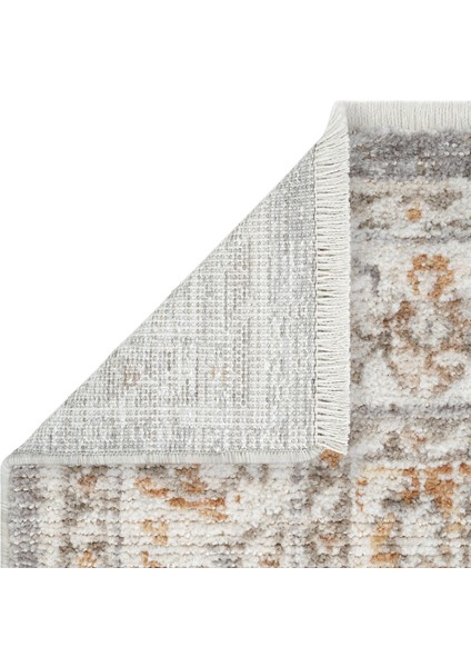 Belina Krem Gri Etnik Desen Vintage Halı Klasik Dokuma Bukle Ev Oturma Odası Salon Halısı indirimleri