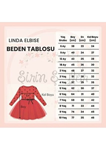 Linda Kız Çocuk Prenses Kabarık Tütü Elbise Uzun Kol Puantiyeli Esnek Likralı Kırmızı Tüllü Yılbaşı Hediyesi