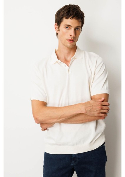 Erkek Polo Yaka %100 Pamuk Kısa Kol Ince Triko Krem fiyatları