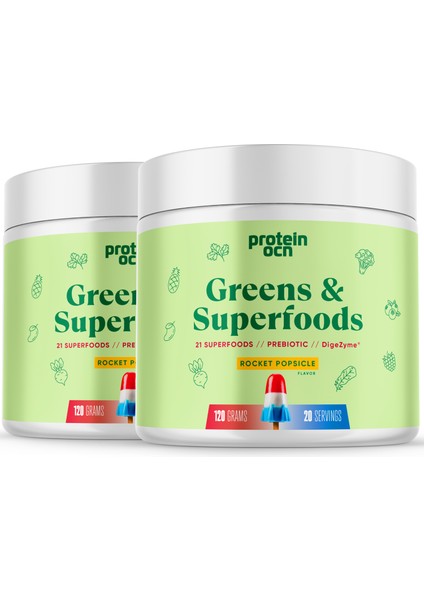 Greens & Superfoods - Rocket Popsicle 120G x 2 Adet