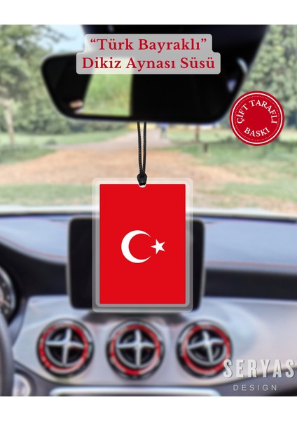 Türk Bayrağı Kişiye Özel Dikiz Aynası Süsü Araba Süsü Araba Hediyesi