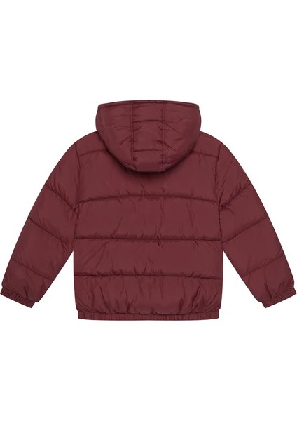 Erkek Çocuk Bordo Logo Işlemeli Kalın Mont fiyatları