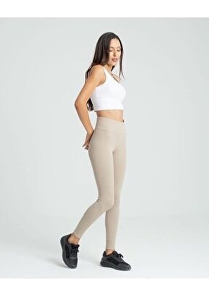 Taş Rengi Kaşkorse Fitilli Tayt