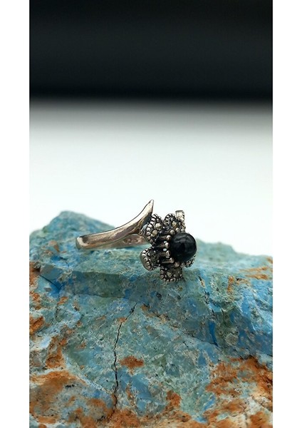 Gümüş Oltu Taşlı Yüzük SY0008 modelleri