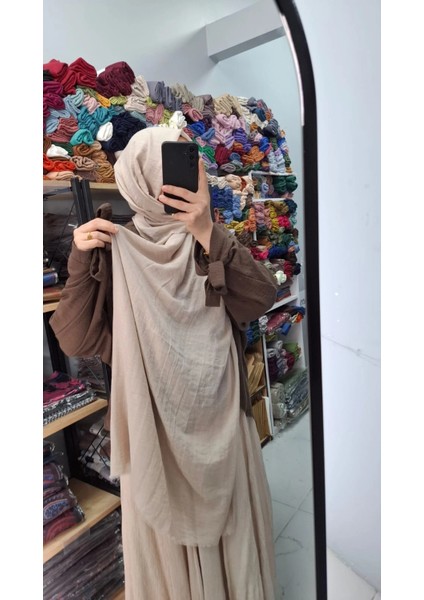 Aminesil %100 Pamuk Konfor Pamuk Şal Iğde Renk