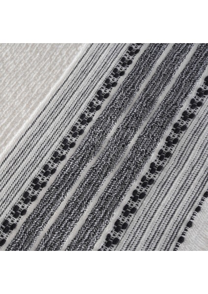 Izgi Banyo Havlusu Organik Pamuk Dokuma Siyah 80 x 150 cm