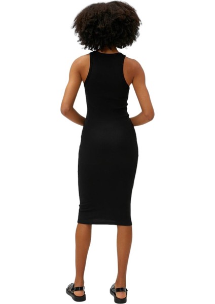 Kadın Çizgili Kolsuz Spor Şık Casual Yazlık Elbise fırsatları