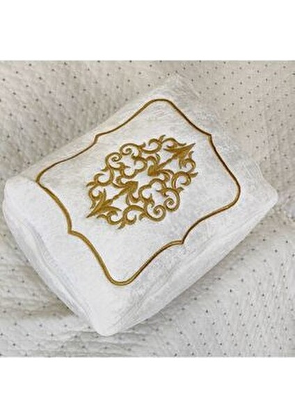 3'lü Hurç Set Çeyizlik Nişan Bohça Gelin Bohçası Damat Bohçası Kadife Gold Işlemeli Krem fiyatları