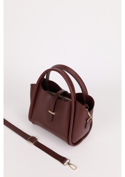 Kadın Gold Aksesuar Detaylı Üç Bölmeli Tasarım Çıkarılabilir Makyaj Çantalı El ve Omuz Çantası Roma fırsatları