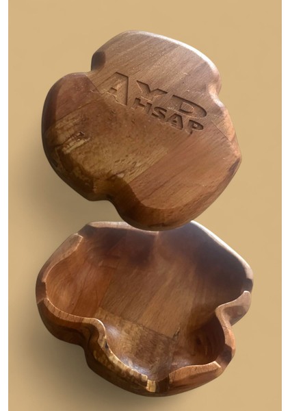 El Yapımı 1 Adet Kayın Masif Ahşap Kül Tablası – 12X12 cm Dekoratif fırsatları