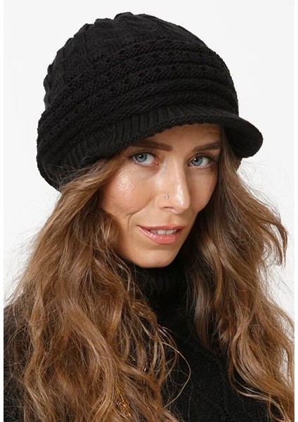 Siperli Astarlı Triko Örgü Bere