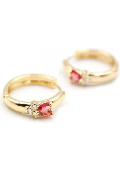 Kalp Halka Küpe - Kırmızı fiyatları