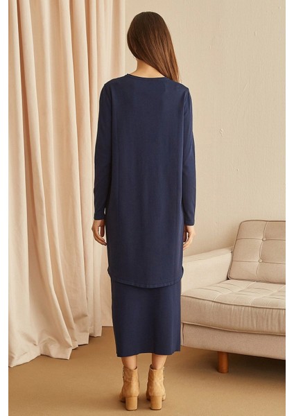 Triko Çelik Örme Lacivert Etek 013 modelleri