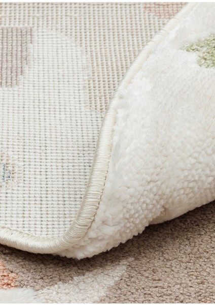 Bambino BMB07 Cream Multy Yuvarlak Yumuşacık Dokulu Hav Toz Vermeyen Çocuk Halısı modelleri