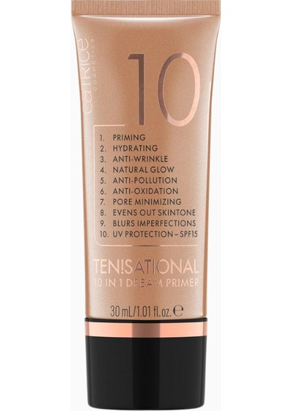 Ten!sational Rüya Astarı, 10'u 1 Arada, 30 Ml, Nemlendirici, Baz, Doğal, Glütensiz