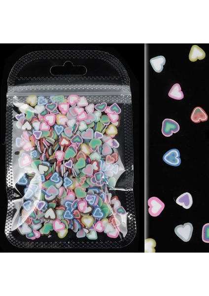 Epoksi Reçine Dolgusu Karışık Glitter Doldu Malzemesi Figür 100 gr Kalpli