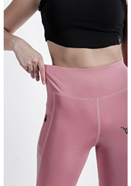 Kadın Yüksek Bel Esnek Spor Tayt Toparlayıcı Özelliklerle Mürdüm Renk Seçeneği modelleri