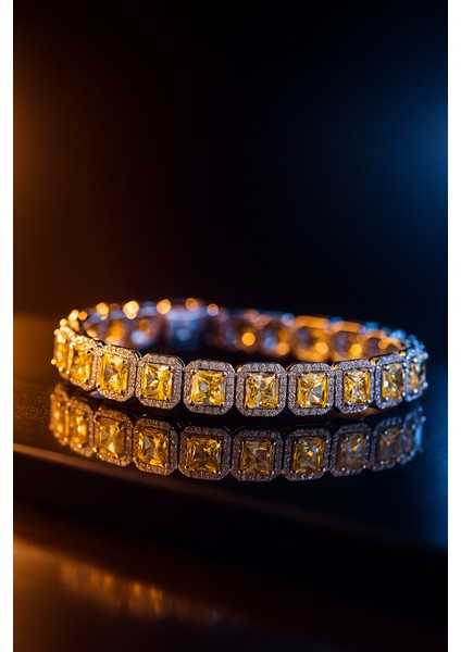 Baget Sitrin Taşlı Gümüş Bileklik fiyatları