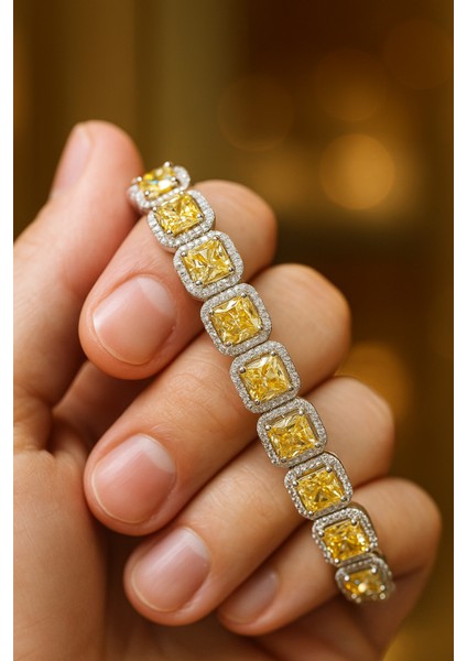 Baget Sitrin Taşlı Gümüş Bileklik fırsatları