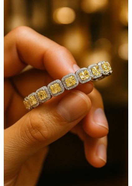 Baget Sitrin Taşlı Gümüş Bileklik indirimleri