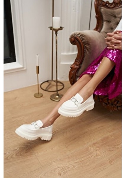 Anabel Kadın Beyaz Ithal Toka Oxford Ayakkabı fiyatları