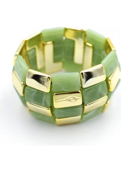 Lastikli Taşlı Bilezik - Yeşil fiyatları