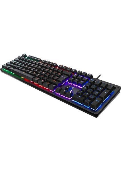 Emachines EAK104 Siyah USB Rgb Backlight Red Swıtch Mekanik Q 104 Tuşlu Gaming Klavye fırsatları