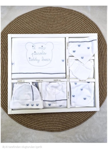 Ayıcık Nakışlı 10LÜ Erkek Bebe Hastane Çıkışı Set fırsatları