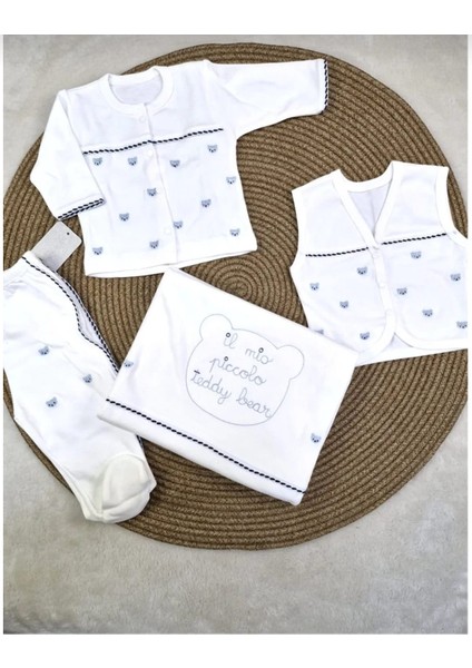Ayıcık Nakışlı 10LÜ Erkek Bebe Hastane Çıkışı Set indirimleri