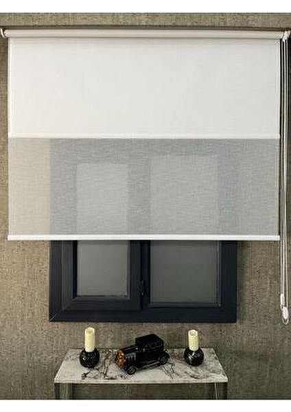 Klasik Stor Perde Beyaz Renk Düz Desen Polyester Kumaş 2 Kanat Pencereler İçin