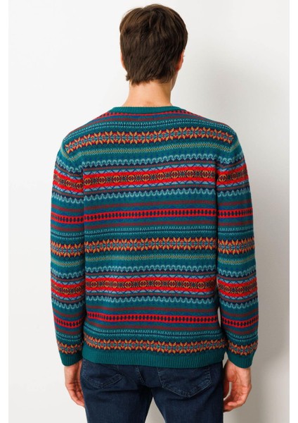 Erkek Sıfır Yaka Jakarlı Yün Kazak K.ö.başı fırsatları