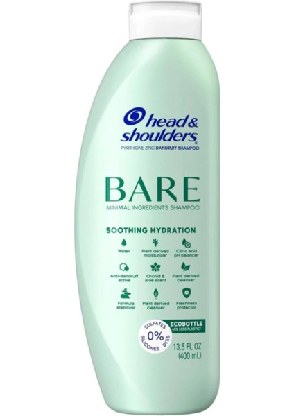 & Shoulders Pyrıtıone Zınc Dandruff Shampoo Bare Mınımal Ingredıents Shampoo 400 ml