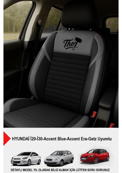 Thor Tay Tüyü Oto Koltuk Kılıfı (Hyundai I20-I30-Accent-Blue-Era-Getz Uyumlu)
