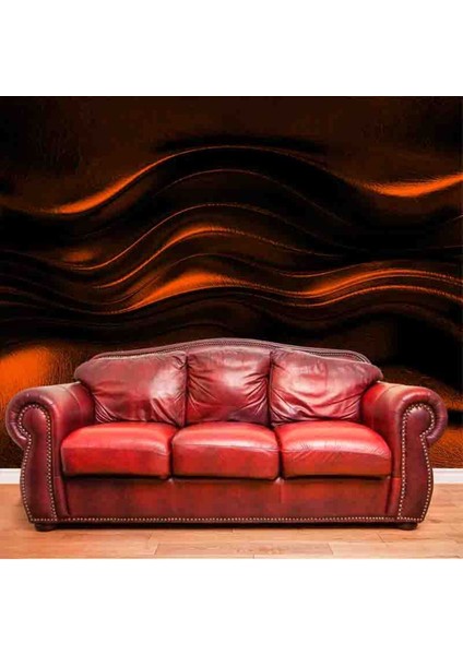 3 Boyutlu Geometrik Dalga Desenli Isı ve Ses Yalıtımlı Sağlıklı Tekstil Duvar Kağıdı